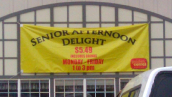 Senior Afternoon Delight at Golden Corral banner